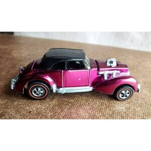 Vintage 1971 Hot Wheels CLASSIC CORD Spectraflame Magenta ZAMAC Base 1:64 LOOSE!